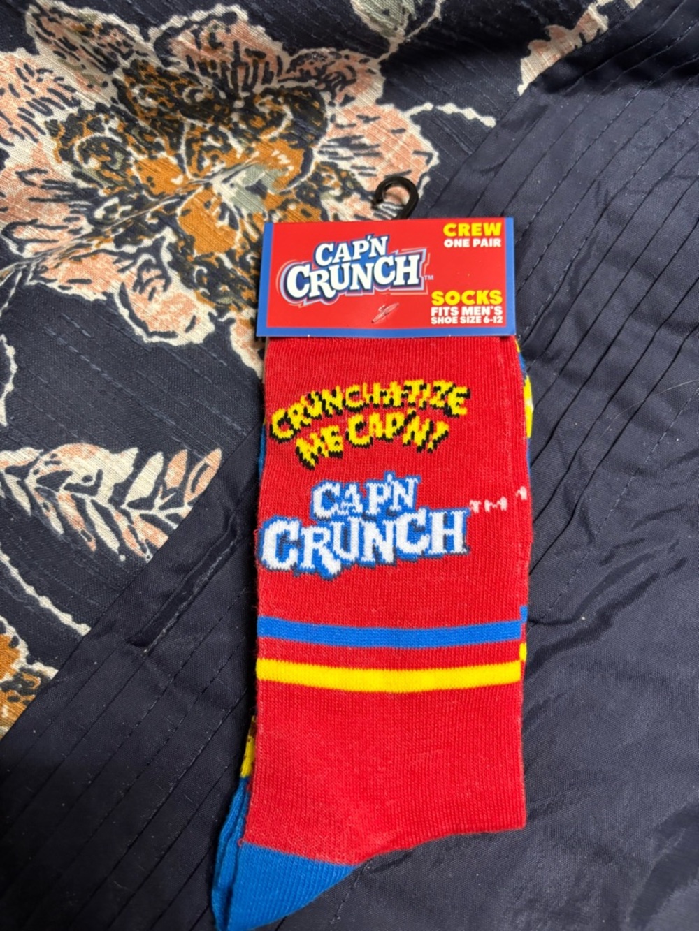 Red Logo Crew Socks - Novelty Men's Socks
